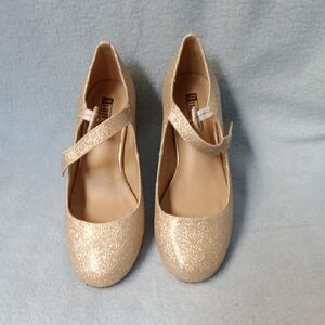 Didifu Gold Glitter Mary Jane Heels